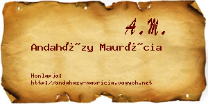 Andaházy Maurícia névjegykártya